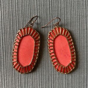 Kendra Scott Earrings Dangle Drop Dayla Delilah- Coral